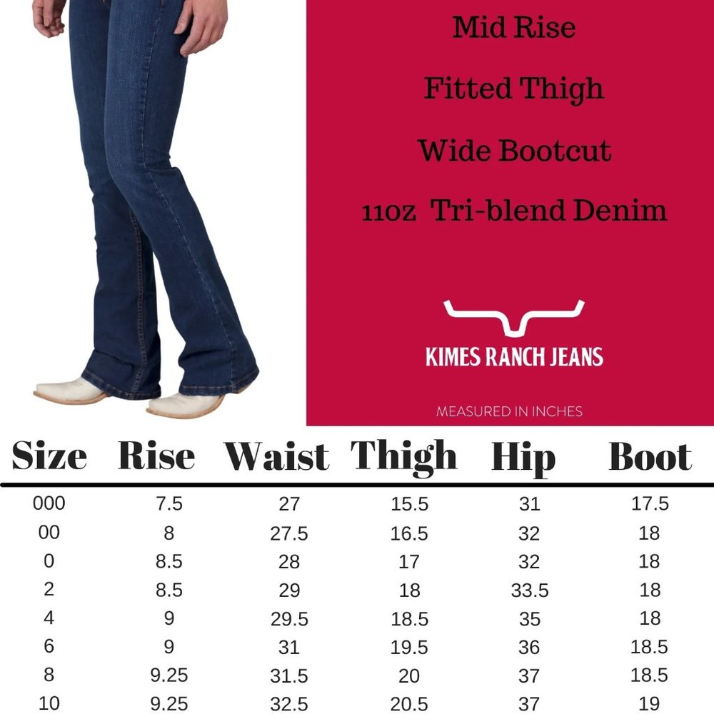 NWT Kimes Ranch Jeans - Chloe - Dark Blue - Size 10 x 36
